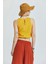 Beli Lastikli Basic Crop Bluz Hardal 4