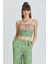 Askılı Bohem Crop Bluz Yeşil 1