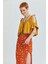 Omuzları Bağcıklı Düz Crop Top Sarı 3