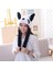 Panda Şapka Kulak Hareketli Atlama Şapka Komik Peluş Peluş Sıcak Şapka Kadın Kızlar (Yurt Dışından) 3
