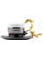 Altın Japon Gülü Kahve Fincanı Siyah 1