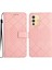 Vivo V23 5g Için Flip Case El Kayışı Kart Yuvası Standı Elmas Kabartmalı (Yurt Dışından) 1