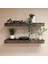 Dekoratif Doğal Ahşap 2’li Takım 50 x 20 x 4 cm (Gizli Aparatlı Raf) 1