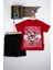 Tazmanya Canavarı Yazlık Erkek Takım 3-4-5-6 Yaş Çoçuk Takım Yazlık T-Shirt Alt Üst Takım %100 Pamuk 1