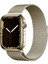 Apple Watch 7 45MM Kordon Hasır Metal Örgülü Ayarlanabilir BAND01 Gold 1