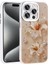 Apple iPhone 15 Pro Kılıf Parlak Taşlı Çiçek Desenli Garden Sert Silikon Açık Pembe 2