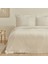 Minel Çift Kişilik Pike Yatak Örtüsü Seti Bej 3