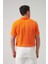 Regular Fit Turuncu Pike Dokulu %100 Pamuk Kıvrılmaz Polo Yaka Nakışlı T-shirt 4HC14ORT51000 5