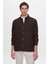 Comfort Fit Kahverengi Düz %100 Keten Gömlek Ceket 2HC04S2194850 1
