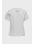 Kadın Onlfoodıe Baskı ve Yazı Detaylı Kısa Kol Pamuk T-Shirt 15316728 Gri 2