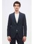 Slim Fit Lacivert Çizgi Desenli Takim Elbise 2EF05KV20509M 1