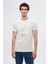 Slim Fit Beyaz Nakışlı T-Shirt 2EC1454060070 1