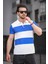 Ht 945026 Slim Fit Likralı Parçalı Polo Yaka Erkek Tshirt 1