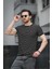 Ft 2444 Çizgili Bisiklet Yaka Likralı Slim Fit Erkek Tshirt 1