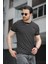 Ft 2444 Çizgili Bisiklet Yaka Likralı Slim Fit Erkek Tshirt 3