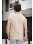 Ft Kaplan Desenli Jakarlı Bisiklet Yaka Likralı Slim Fit Erkek Tshirt 4