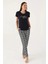 Yumuşak Dokulu Kısa Kol Kadın Pijama Takım 8837 1