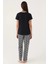 Yumuşak Dokulu Kısa Kol Kadın Pijama Takım 8837 5