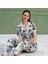 1322 Kadın Kısa Kol Önden Düğme Pijama Takım 1