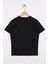 Bisiklet Yaka Kısa Kol Balına Baskılı Siyah Renk Erkek Çocuk Tshirt 3