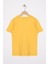 Bisiklet Yaka Kısa Kol Balına Baskılı Koyu Sari Renk Erkek Çocuk Tshirt 3