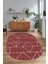 Dijital Baskılı Kaymaz Taban Yıkanabilir Sade Oval Yolluk Mutfak Salon Halısı, N-O-Sade-06-Bordo, 2