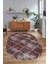 Dijital Baskılı Kaymaz Taban Yıkanabilir Sade Oval Yolluk Mutfak Salon Halısı, N-O-Sade-41-Bordo, 4