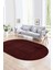 Dijital Baskılı Kaymaz Taban Yıkanabilir Sade Oval Yolluk Mutfak Salon Halısı, N-O-Sade-45-Bordo, 4