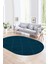 Dijital Baskılı Kaymaz Taban Yıkanabilir Sade Oval Yolluk Mutfak Salon Halısı, N-O-Sade-46-Mavi, 4