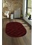 Dijital Baskılı Kaymaz Taban Yıkanabilir Sade Oval Yolluk Mutfak Salon Halısı, N-O-Sade-33-Bordo, 1