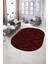 Dijital Baskılı Kaymaz Taban Yıkanabilir Sade Oval Yolluk Mutfak Salon Halısı, N-O-Sade-33-Bordo, 2