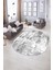 Dijital Baskılı Kaymaz Taban Yıkanabilir Sade Oval Yolluk Mutfak Salon Halısı, N-O-Sade-44-Gri, 1