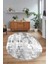 Dijital Baskılı Kaymaz Taban Yıkanabilir Sade Oval Yolluk Mutfak Salon Halısı, N-O-Sade-44-Gri, 4