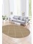 Dijital Baskılı Kaymaz Taban Yıkanabilir Sade Oval Yolluk Mutfak Salon Halısı, N-O-Sade-46-Kahve, 4