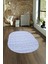 Dijital Baskılı Kaymaz Taban Yıkanabilir Sade Oval Yolluk Mutfak Salon Halısı, N-O-Sade-32-Mavi, 2