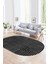 Dijital Baskılı Kaymaz Taban Yıkanabilir Sade Oval Yolluk Mutfak Salon Halısı, N-O-Sade-01-Antrasit, 3
