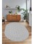 Dijital Baskılı Kaymaz Taban Yıkanabilir Sade Oval Yolluk Mutfak Salon Halısı, N-O-Sade-10-Gri, 1