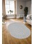 Dijital Baskılı Kaymaz Taban Yıkanabilir Sade Oval Yolluk Mutfak Salon Halısı, N-O-Sade-10-Gri, 4