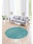 Dijital Baskılı Kaymaz Taban Yıkanabilir Sade Yuvarlak Mutfak Salon Halısı, N-Y-Sade-01-Mavi, 3