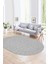 Dijital Baskılı Kaymaz Taban Yıkanabilir Sade Oval Yolluk Mutfak Salon Halısı, N-O-Sade-10-Gri, 2