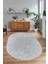 Dijital Baskılı Kaymaz Taban Yıkanabilir Sade Oval Yolluk Mutfak Salon Halısı, N-O-Sade-14-Gri, 1