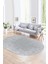 Dijital Baskılı Kaymaz Taban Yıkanabilir Sade Oval Yolluk Mutfak Salon Halısı, N-O-Sade-14-Gri, 2