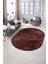 Dijital Baskılı Kaymaz Taban Yıkanabilir Sade Oval Yolluk Mutfak Salon Halısı, N-O-Sade-37-Bordo, 2