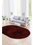 Dijital Baskılı Kaymaz Taban Yıkanabilir Sade Oval Yolluk Mutfak Salon Halısı, N-O-Sade-16-Bordo, 1