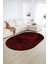 Dijital Baskılı Kaymaz Taban Yıkanabilir Sade Oval Yolluk Mutfak Salon Halısı, N-O-Sade-16-Bordo, 2