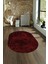 Dijital Baskılı Kaymaz Taban Yıkanabilir Sade Oval Yolluk Mutfak Salon Halısı, N-O-Sade-16-Bordo, 4