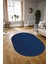 Dijital Baskılı Kaymaz Taban Yıkanabilir Sade Oval Yolluk Mutfak Salon Halısı, N-O-Sade-26-Mavi, 2