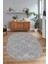 Dijital Baskılı Kaymaz Taban Yıkanabilir Sade Oval Yolluk Mutfak Salon Halısı, N-O-Sade-41-Gri, 4