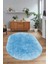 Dijital Baskılı Kaymaz Taban Yıkanabilir Sade Oval Yolluk Mutfak Salon Halısı, N-O-Sade-43-Mavi, 4