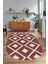 Dijital Baskılı Kaymaz Taban Yıkanabilir Sade Oval Yolluk Mutfak Salon Halısı, N-O-Sade-07-Bordo, 2